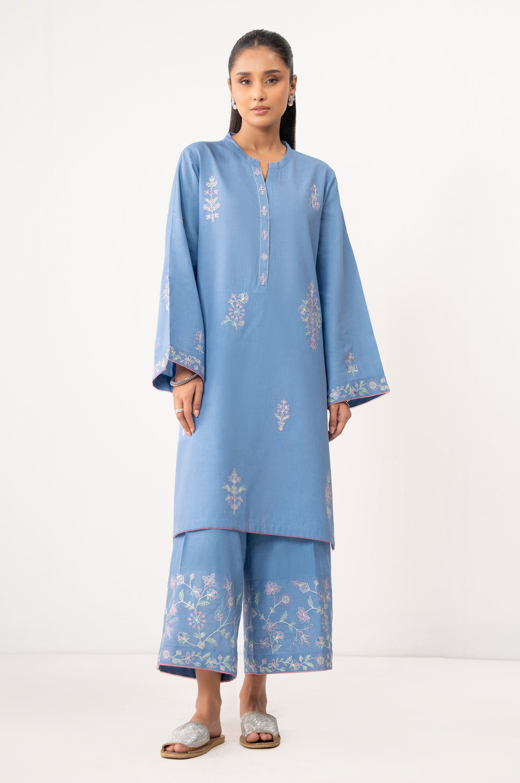 STITCHED EMBROIDERED SHIRT BOTTOM (FACTORY E-OUTLET)