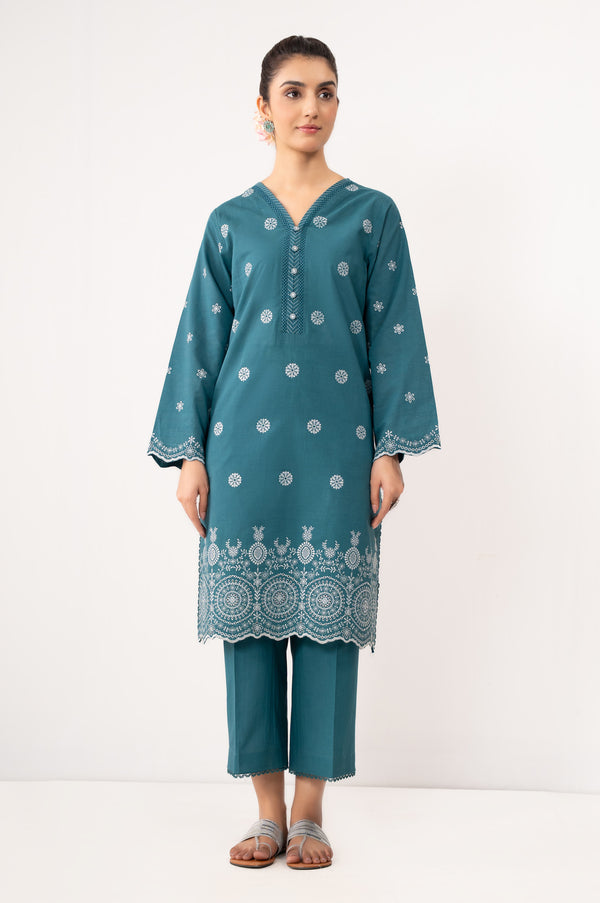 Stitched 2 Piece Embroidered Chikankari Suit