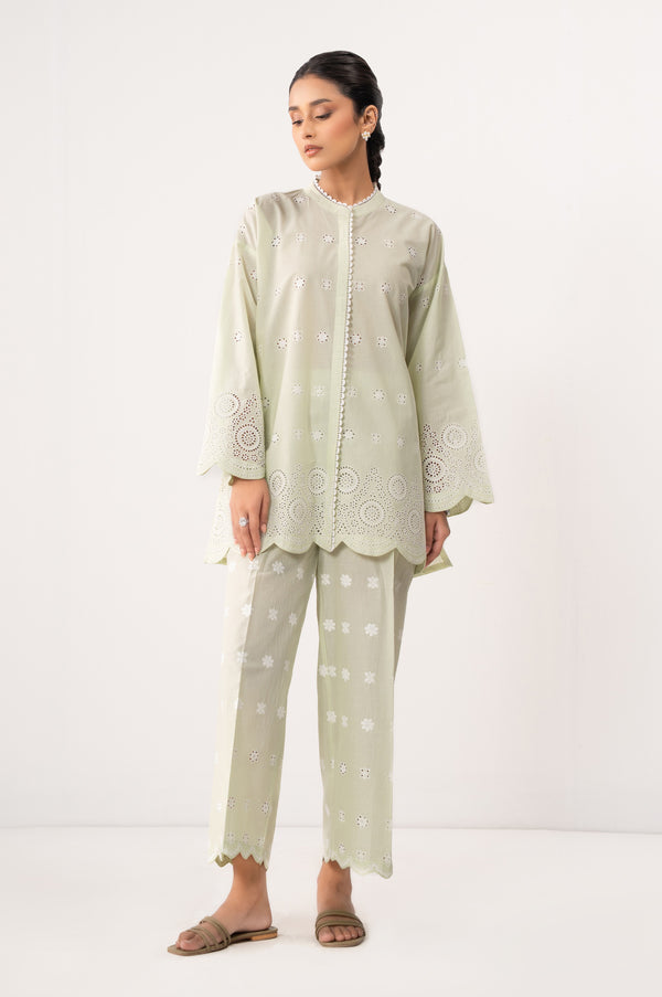 Stitched 2 Piece Embroidered Chikankari Suit