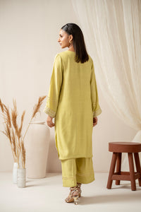 STITCHED EMBROIDERED SHIRT BOTTOM SUIT