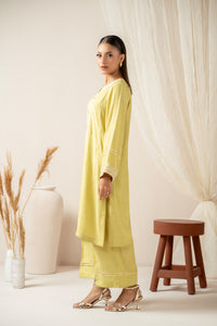 STITCHED EMBROIDERED SHIRT BOTTOM SUIT