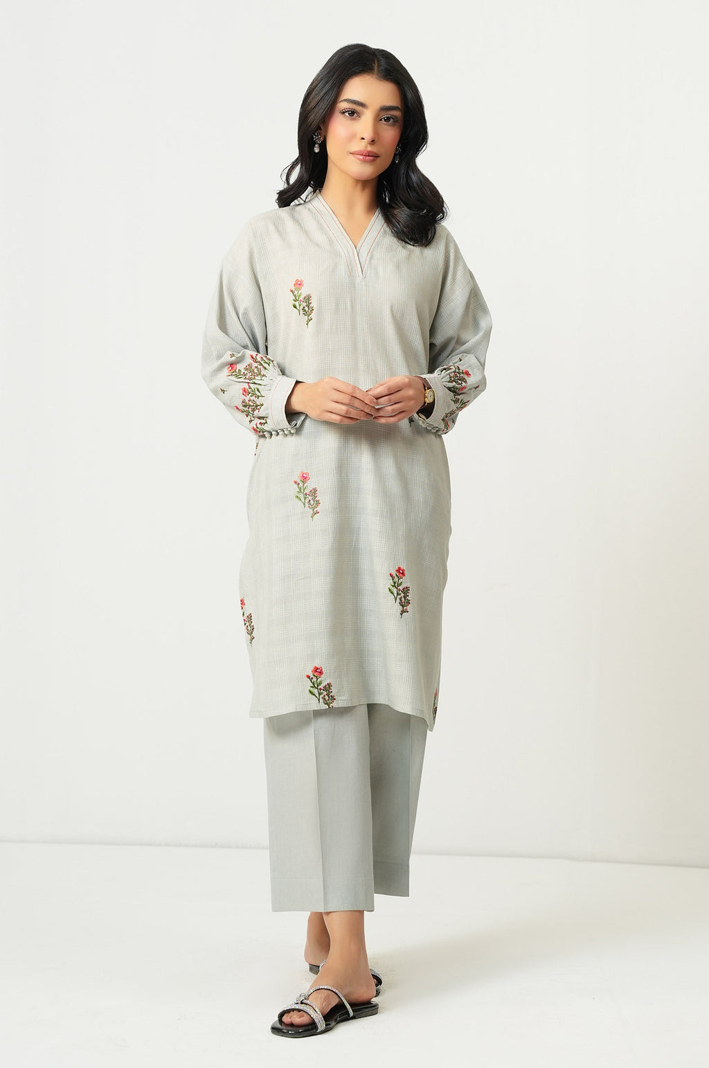 STITCHED DYED CAMBRIC CULOTTES