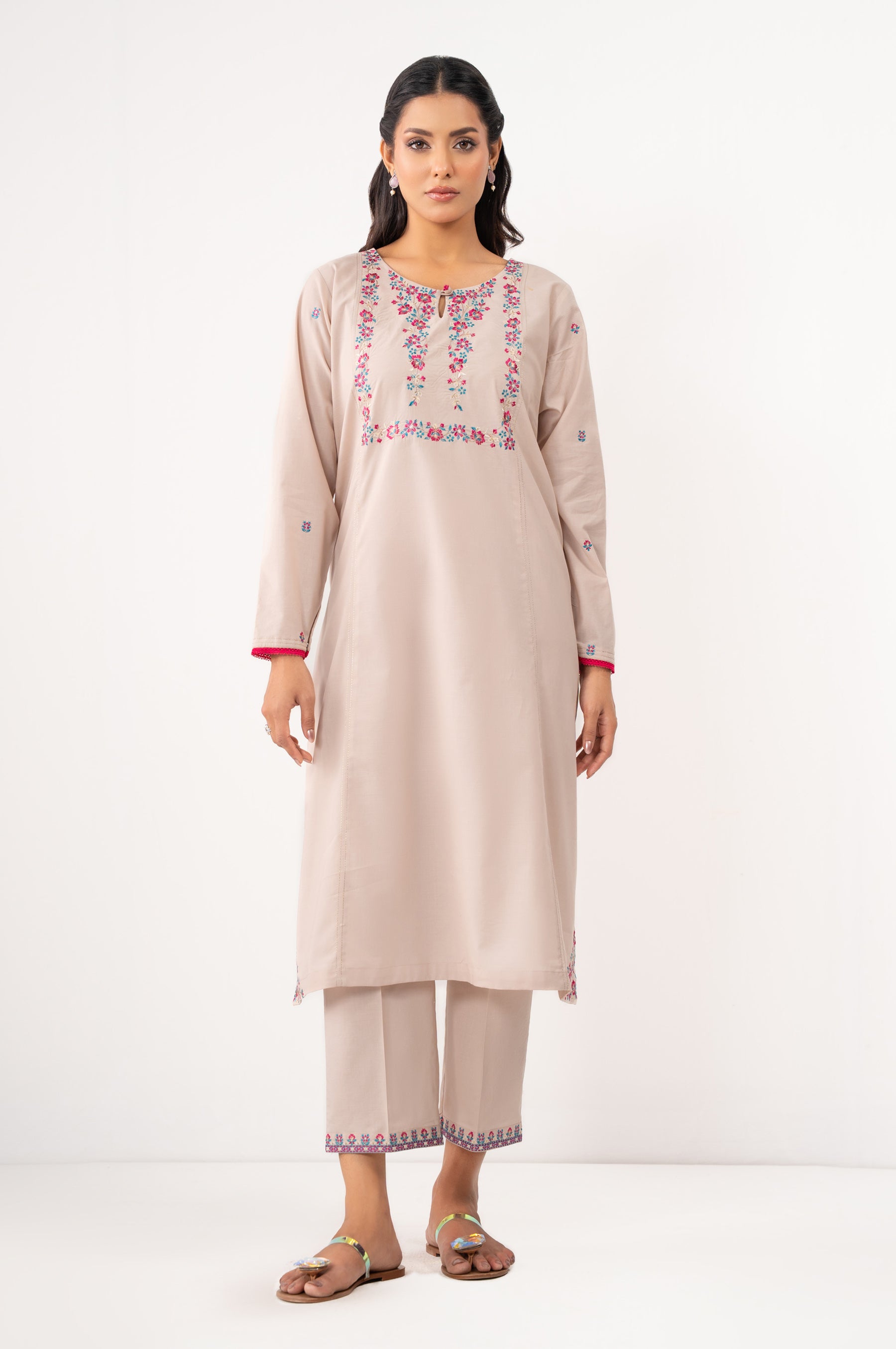 DYED EMBROIDERED SUIT