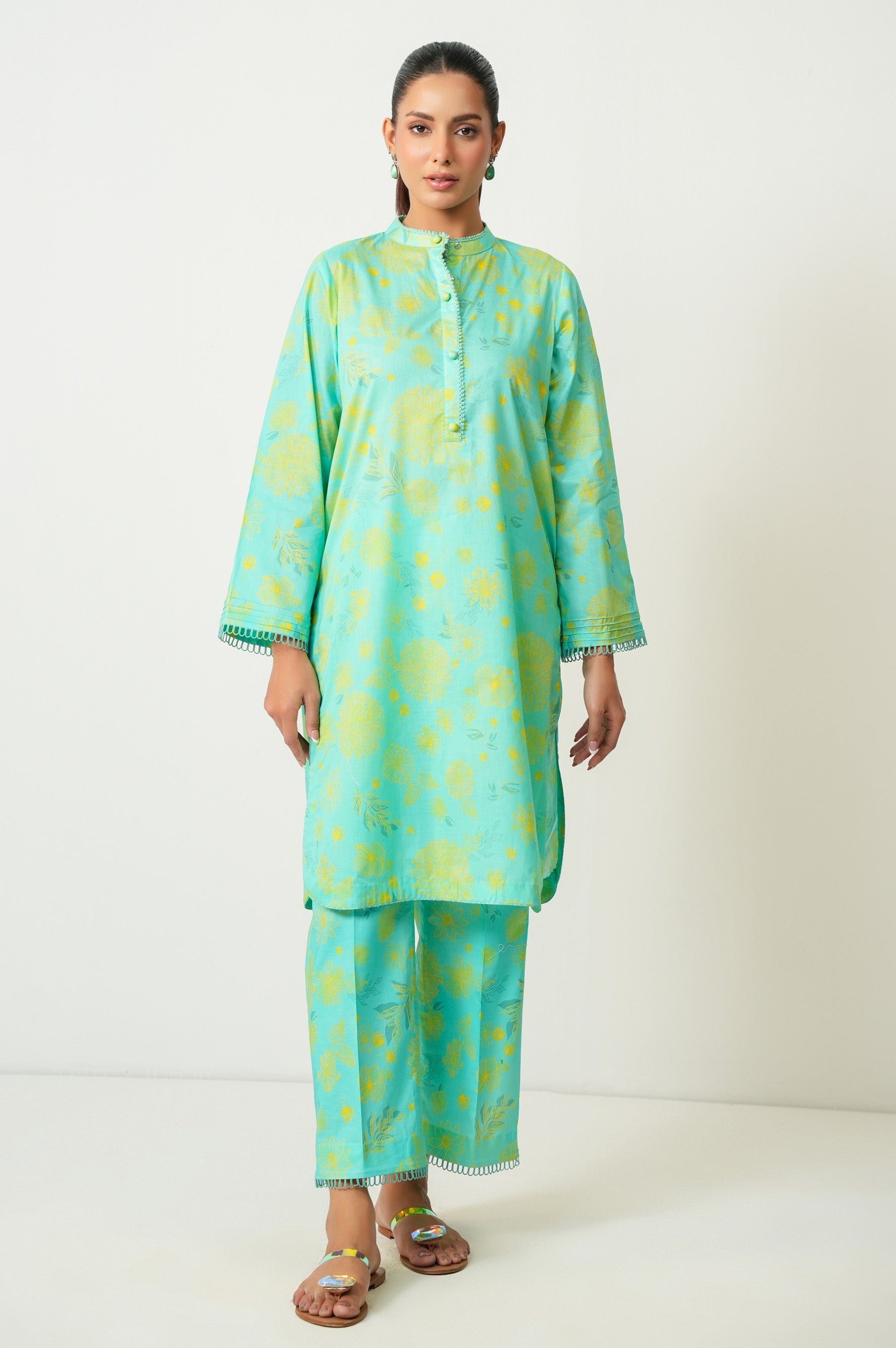 PRINTED LAWN STITCHED 2 PIECE SUIT