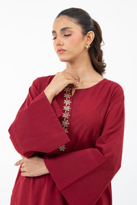 EMBROIDERED CAMBRIC STITCHED 2 PIECE SUIT