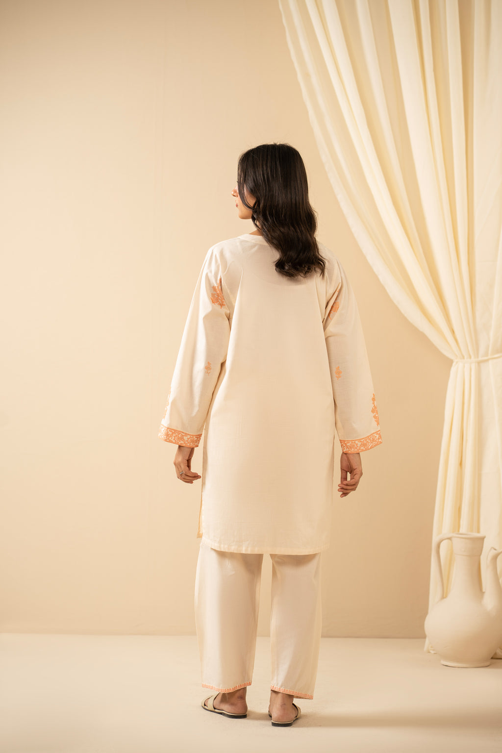 STITCHED PRINTED SLUB SUIT