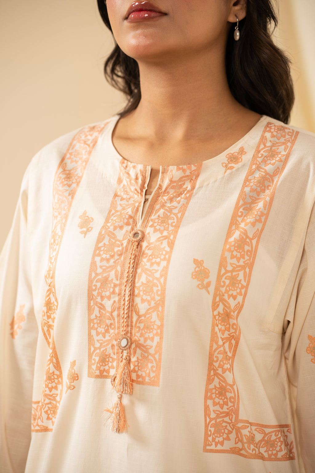 STITCHED PRINTED SLUB SUIT