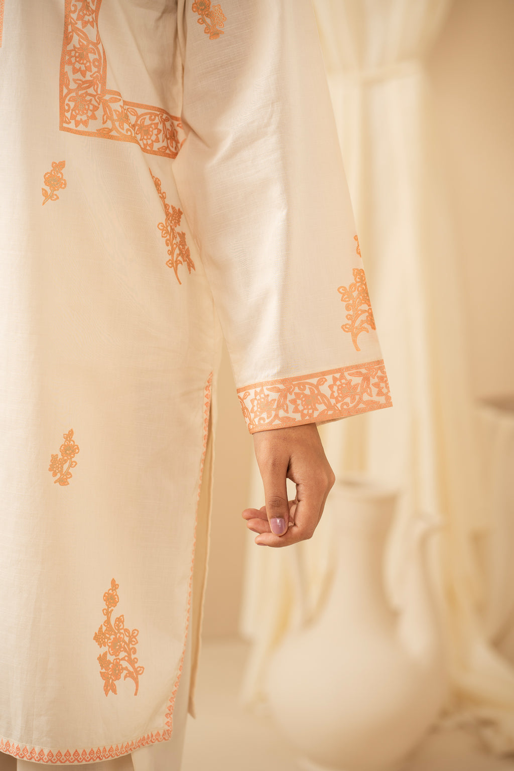 STITCHED PRINTED SLUB SUIT