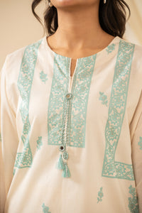 PRINTED SLUB STITCHED 2 PIECE SUIT