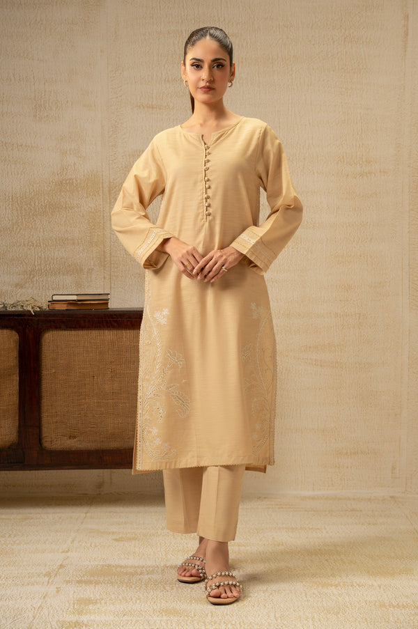 STITCHED DYED EMBROIDERED SUIT