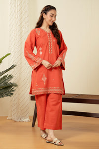 STITCHED DYED EMBROIDERED SUIT