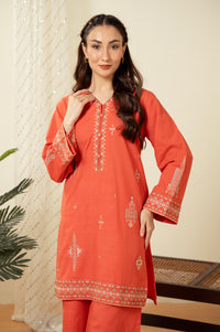 STITCHED DYED EMBROIDERED SUIT