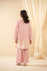 STITCHED PRINTED COTTON LINEN VISCOSE SUIT