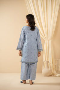 STITCHED PRINTED COTTON LINEN VISCOSE SUIT