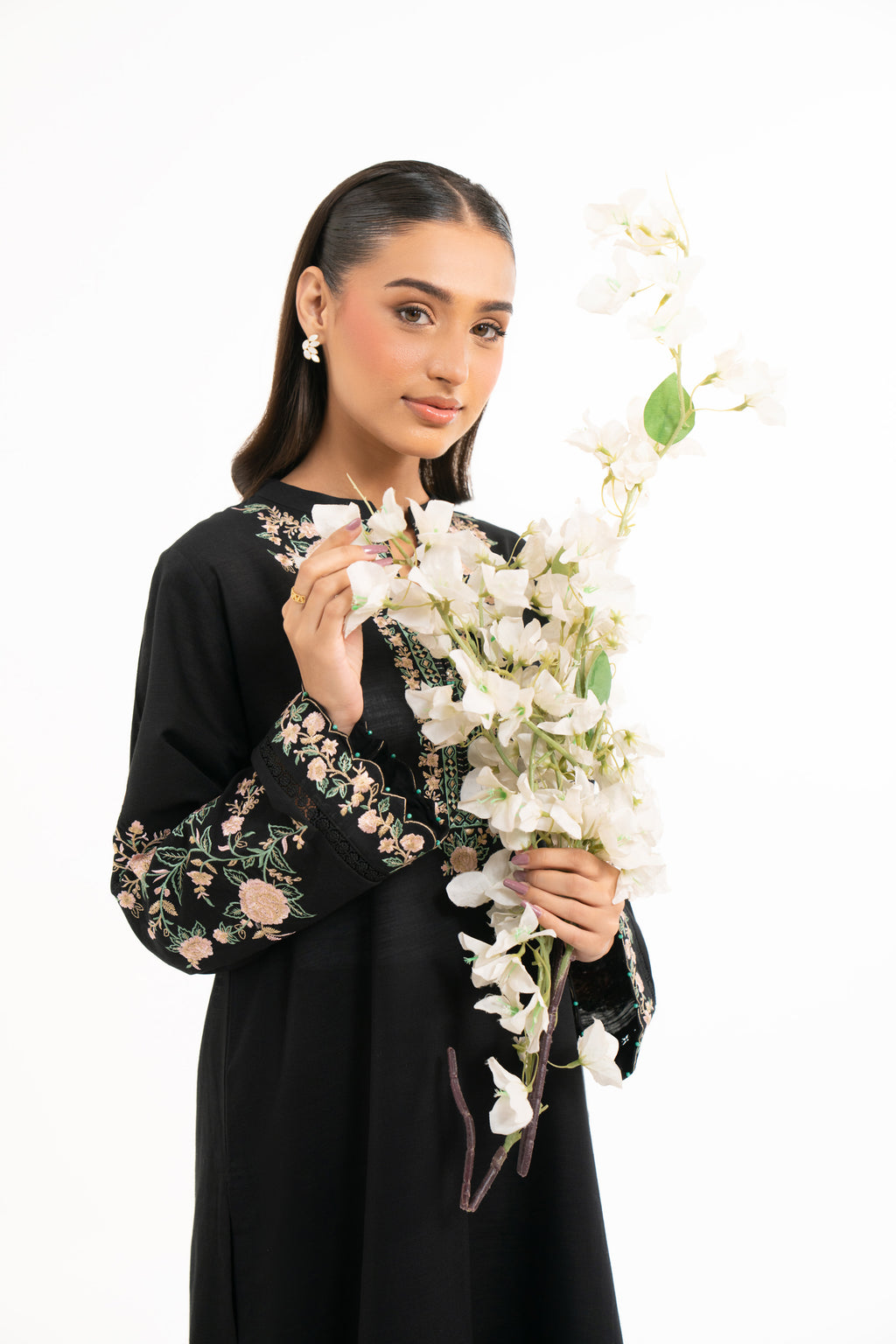 STITCHED DYED EMBROIDERED SUIT