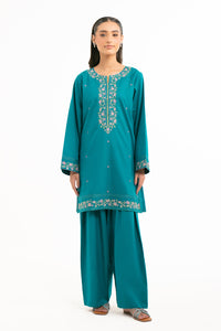 EMBROIDERED CAMBRIC STITCHED 2 PIECE SUIT
