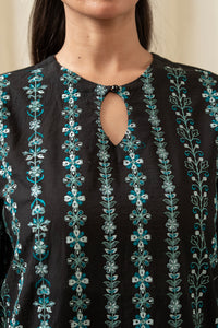 EMBROIDERED CAMBRIC STITCHED SHIRT BOTTOM
