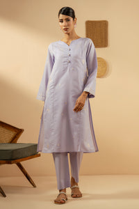 EMBROIDERED CAMBRIC ZARI STITCHED 2 PIECE SUIT