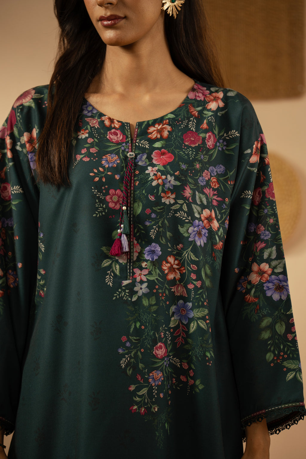 PRINTED POLY CAMBRIC STITCHED 2 PIECE SUIT