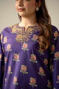 EMBROIDERED CAMBRIC STITCHED 2 PIECE SUIT