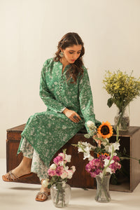 PRINTED CAMBRIC STITCHED 2 PIECE SUIT