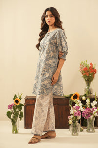PRINTED CAMBRIC STITCHED 2 PIECE SUIT