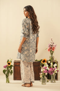 PRINTED CAMBRIC STITCHED 2 PIECE SUIT