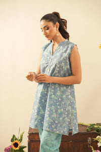 PRINTED CAMBRIC STITCHED 2 PIECE SUIT