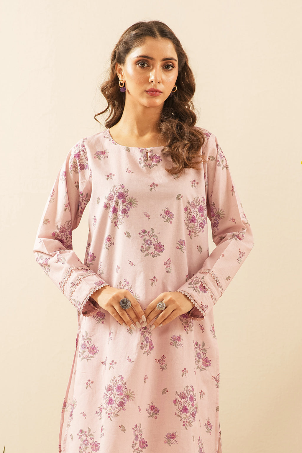 PRINTED CAMBRIC STITCHED 2 PIECE SUIT