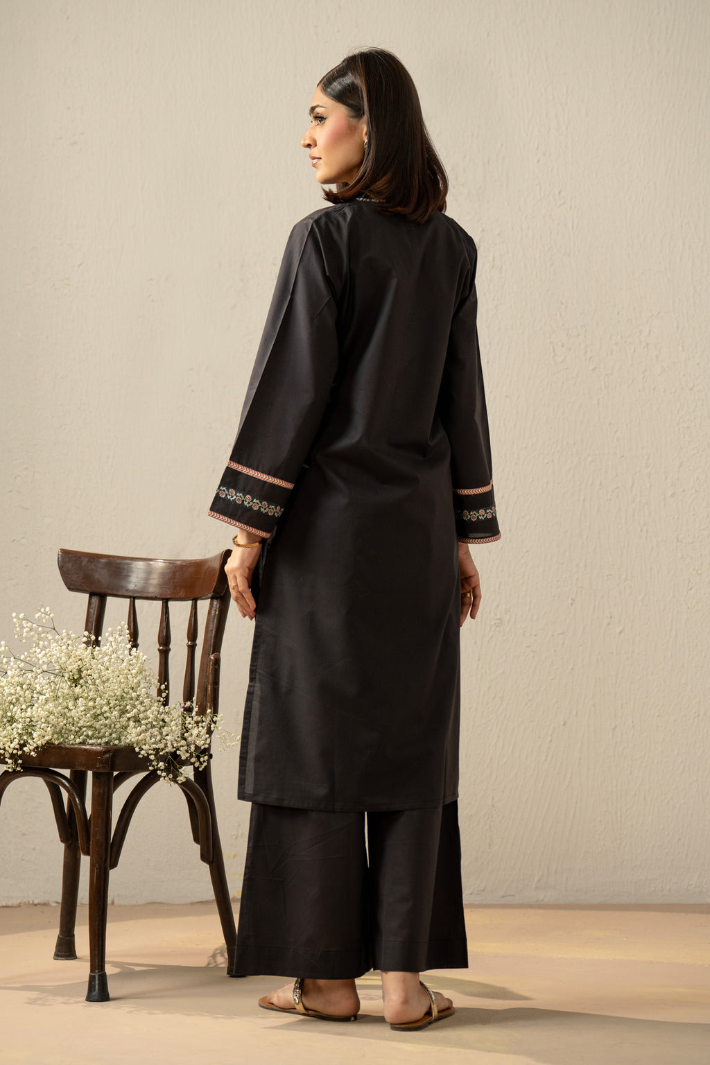 PRINTED CAMBRIC STITCHED 2 PIECE SUIT