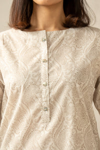 PRINTED CAMBRIC STITCHED 2 PIECE SUIT