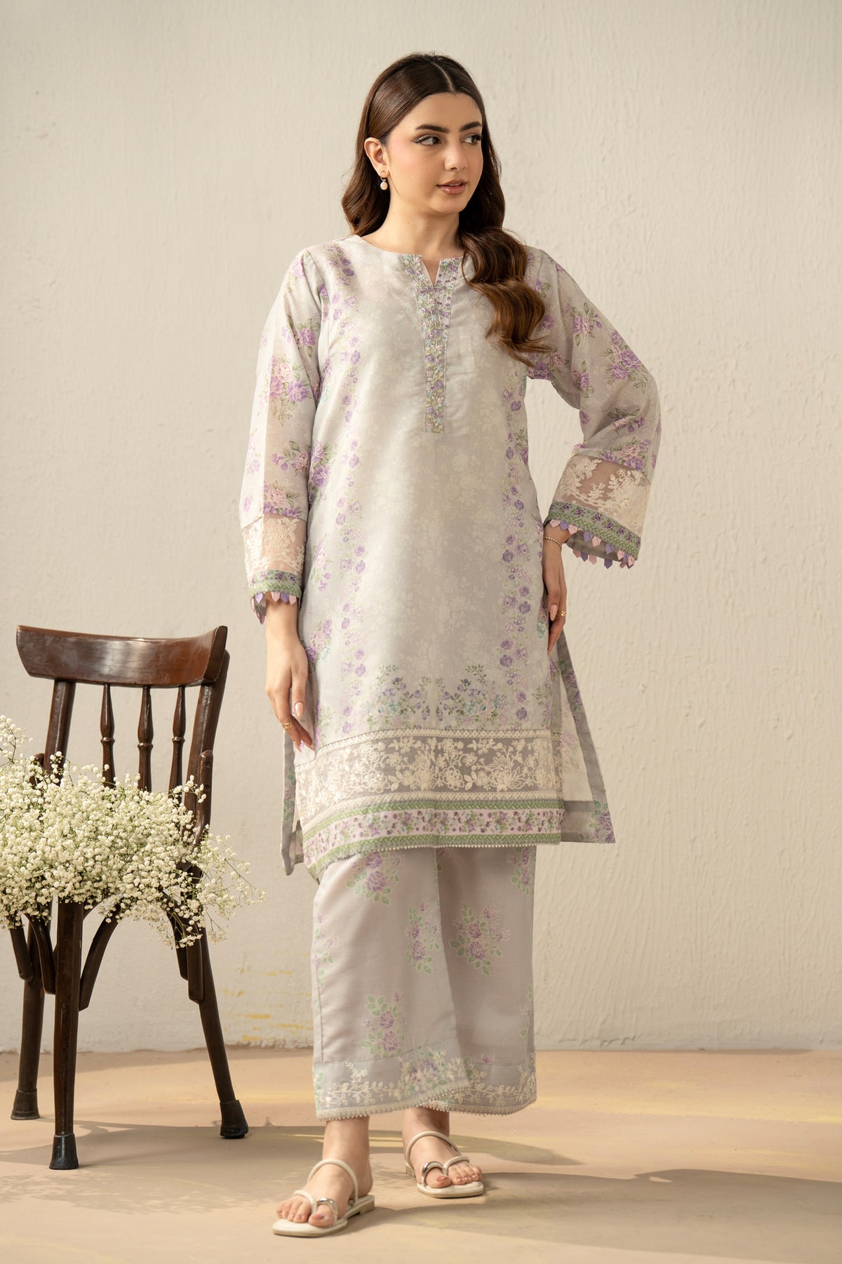 ZARI STITCHED SHIRT BOTTOM SUIT