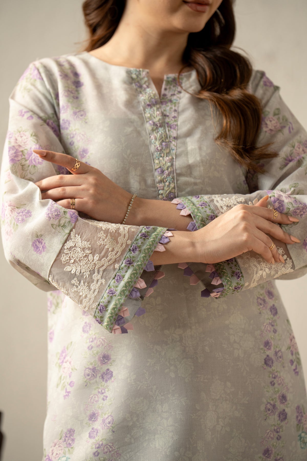 ZARI STITCHED SHIRT BOTTOM SUIT