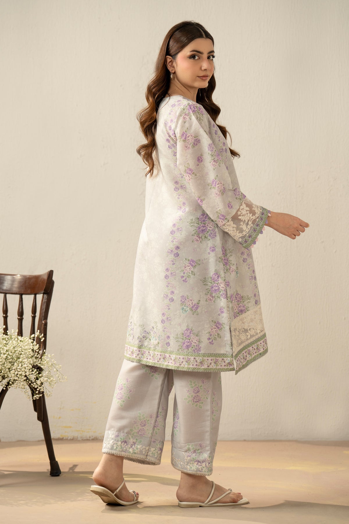ZARI STITCHED SHIRT BOTTOM SUIT