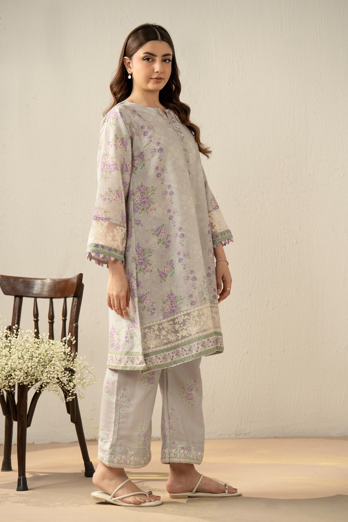 ZARI STITCHED SHIRT BOTTOM SUIT