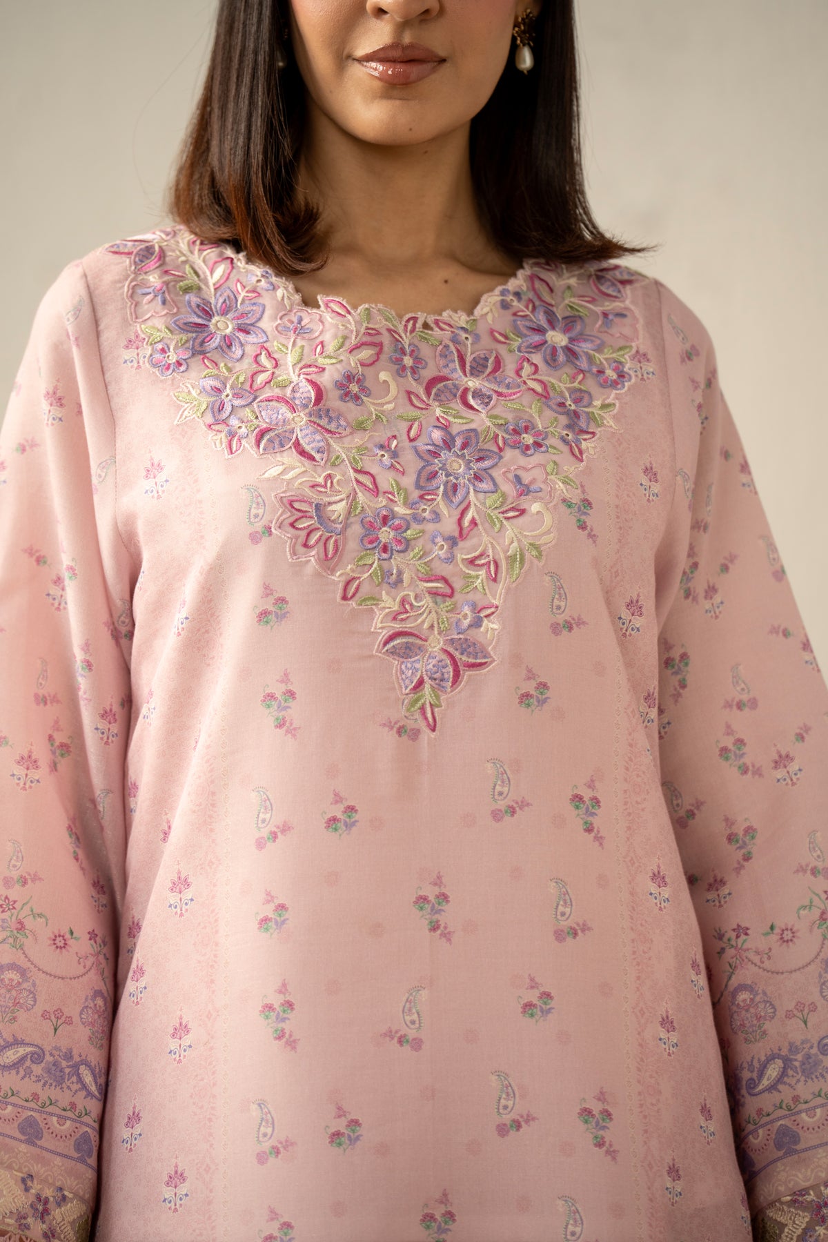 ZARI STITCHED SHIRT BOTTOM SUIT