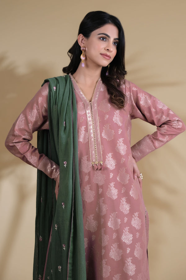Stitched 3 Piece Embroidered Cambric Suit