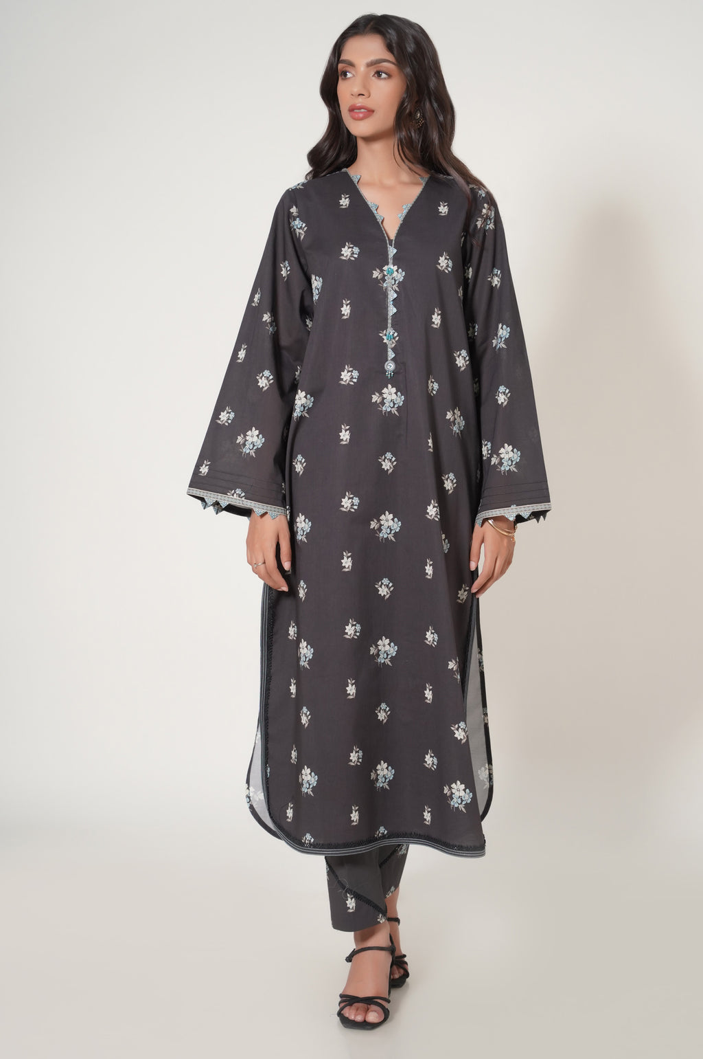 Unstitched 3 Piece Printed Cambric Suit