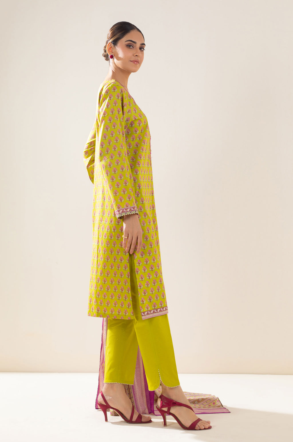 Stitched 3 Piece Printed Lawn Suit