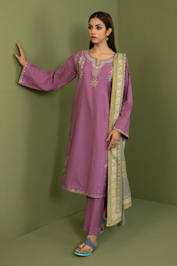 Stitched 3 Piece Embroidered Multi Neps Suit