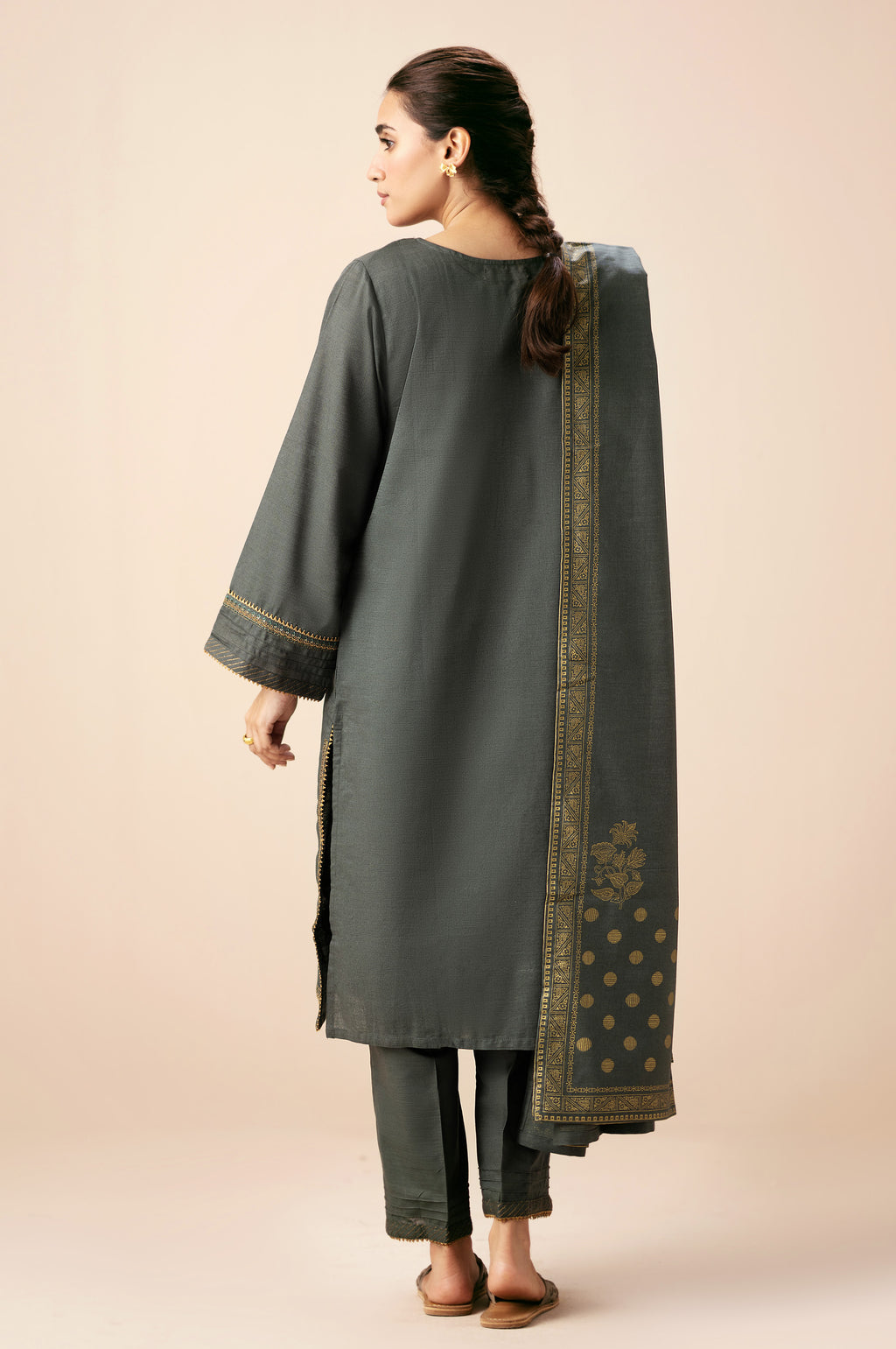 Stitched 3 Piece Both Side Slub Suit