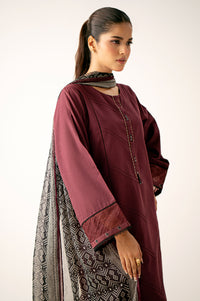 Stitched 3 Piece Pima Cotton Shirt with Digital Printed Chiffon Dupatta