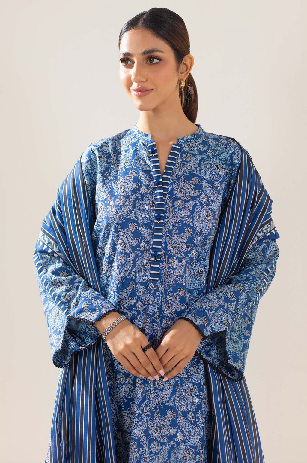 Stitched 3 Piece Printed Lawn Suit
