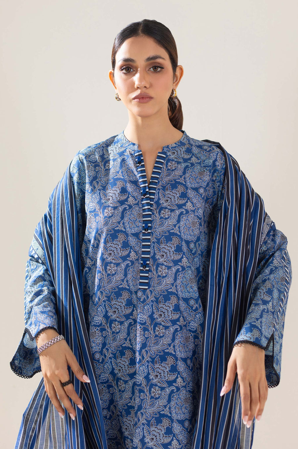 Stitched 3 Piece Printed Lawn Suit
