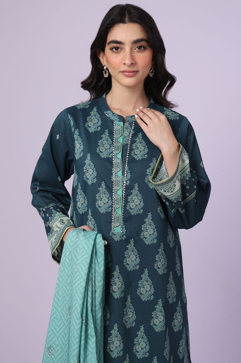 Stitched 3 Piece Printed Lawn Suit