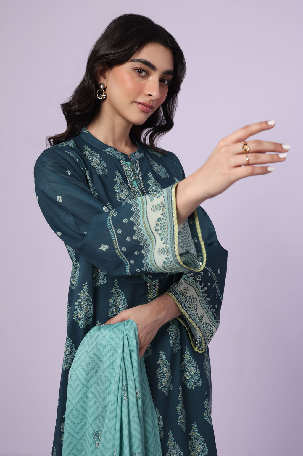 Stitched 3 Piece Printed Lawn Suit