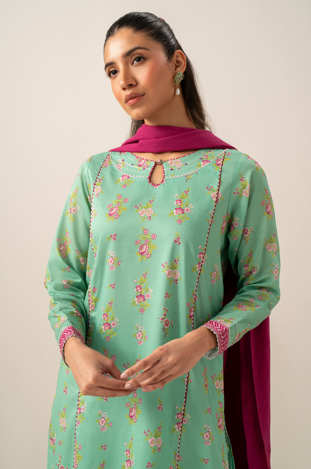 Stitched 3 Piece Printed Lawn Suit