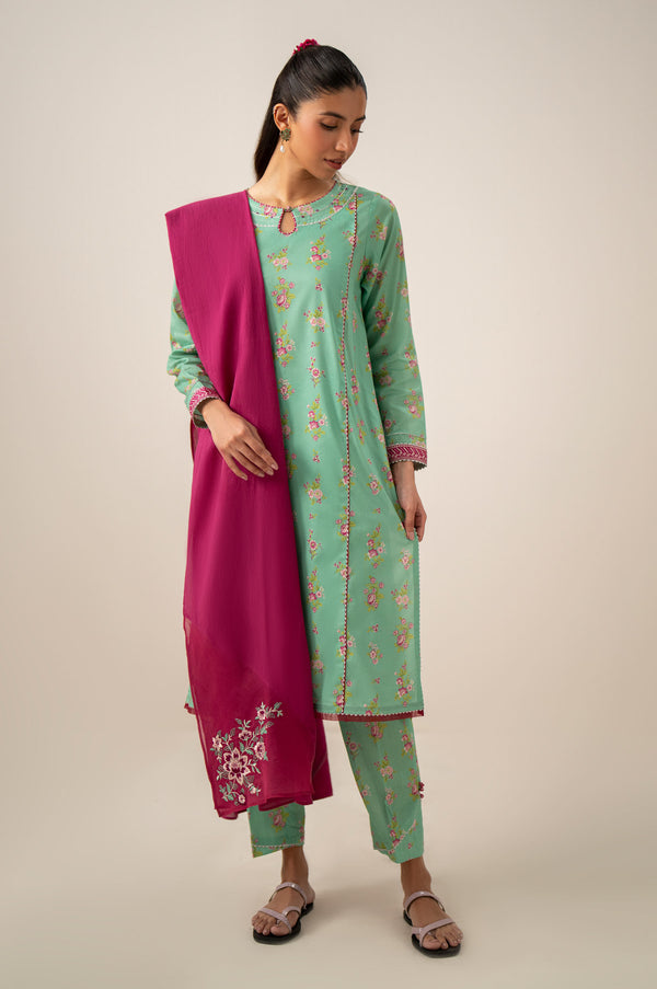 Stitched 3 Piece Printed Lawn Suit