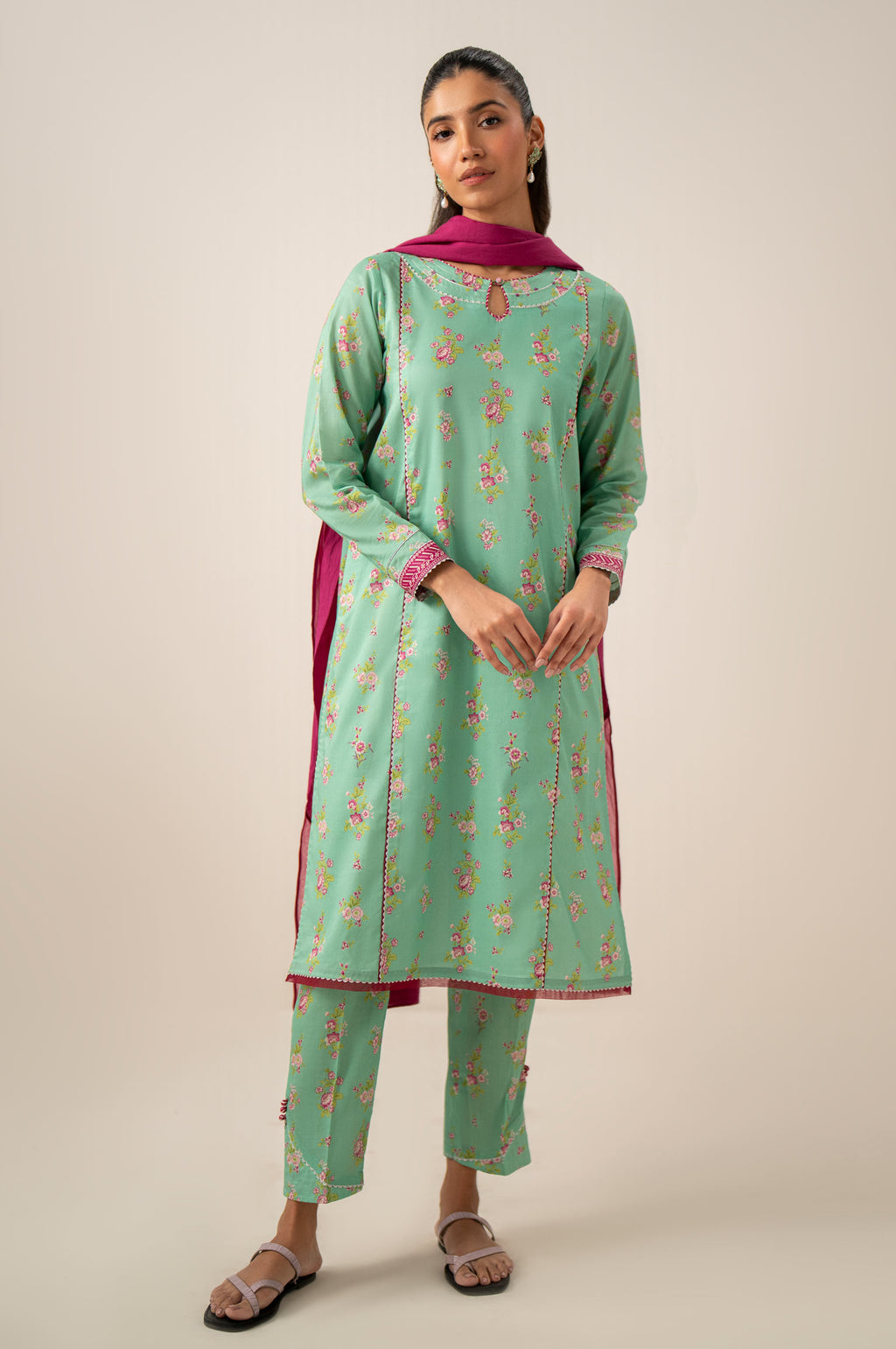 Stitched 3 Piece Printed Lawn Suit
