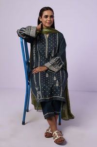 Stitched 3 Piece Paste Printed Dobby Mysuri Suit